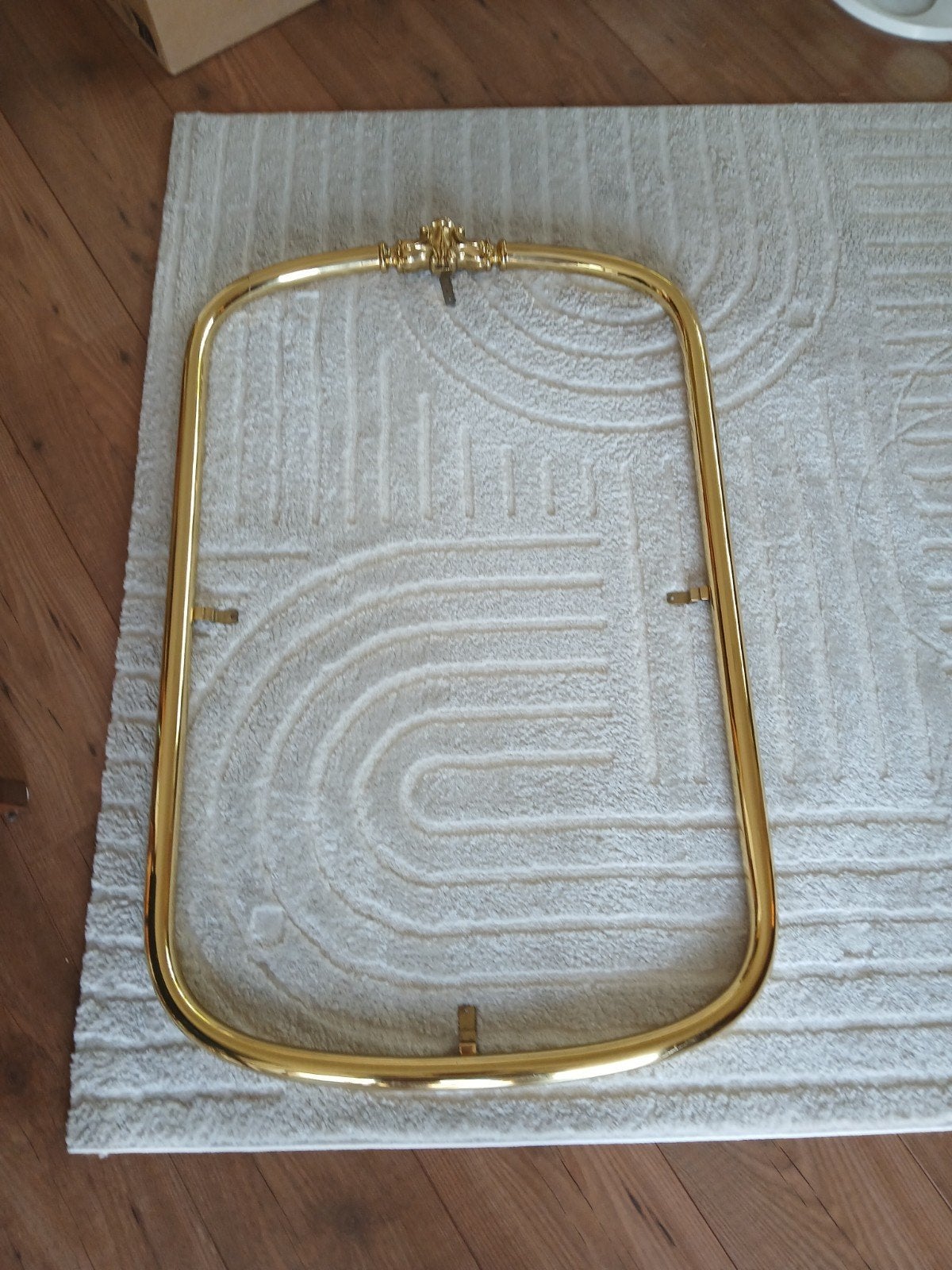 Gouden lijst frame xl messing 90x60, Gebruikt, 50 tot 75 cm, Metaal of Aluminium, Ophalen of Verzenden