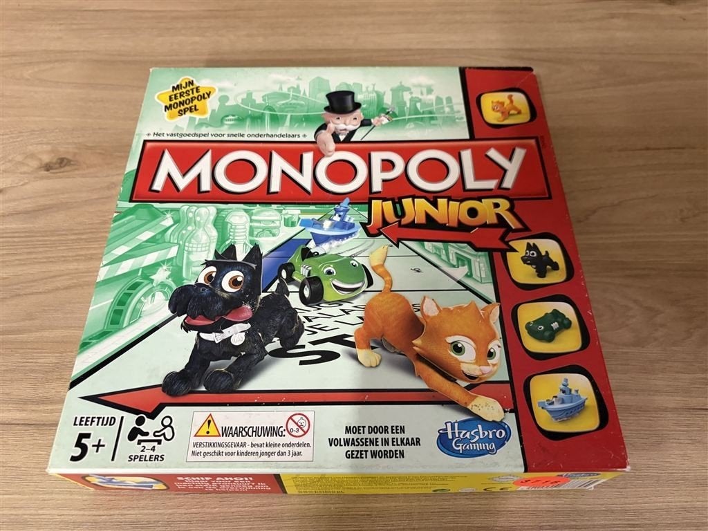 Monopoly junior vierkante doos [3716], Verzenden, Zo goed als nieuw