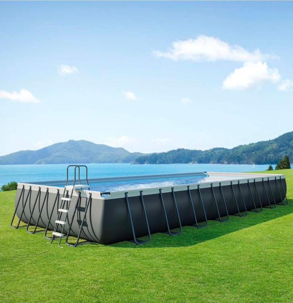 Intex Ultra Frame Zwembad 975x488 met complete techniek, 120 cm of meer, 300 cm of meer, Ophalen of Verzenden, Rechthoekig