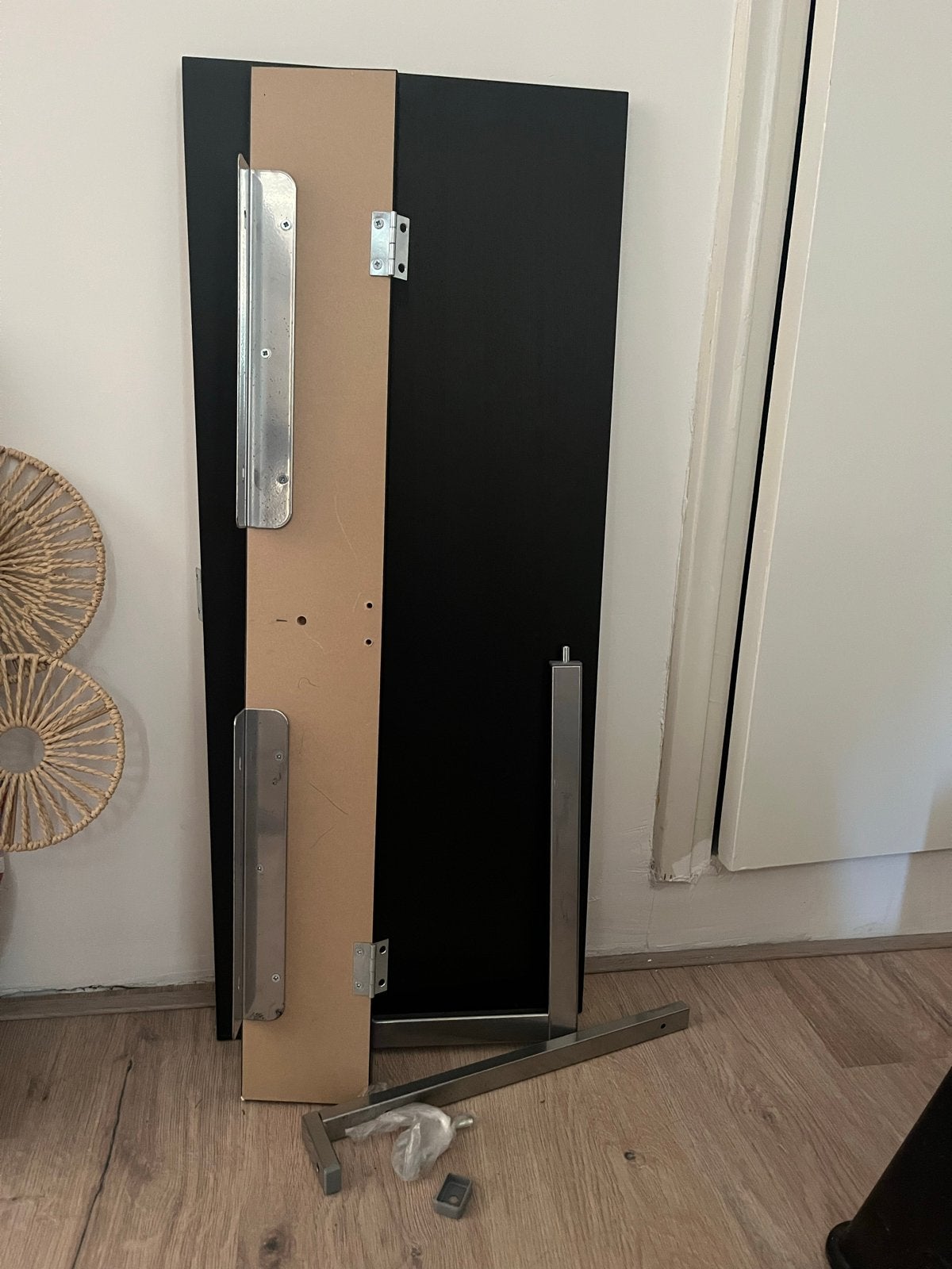 Inklapbare tafel / bureau - Zwart, Gebruikt, Spaanplaat of MDF, Ophalen of Verzenden, Overige merken