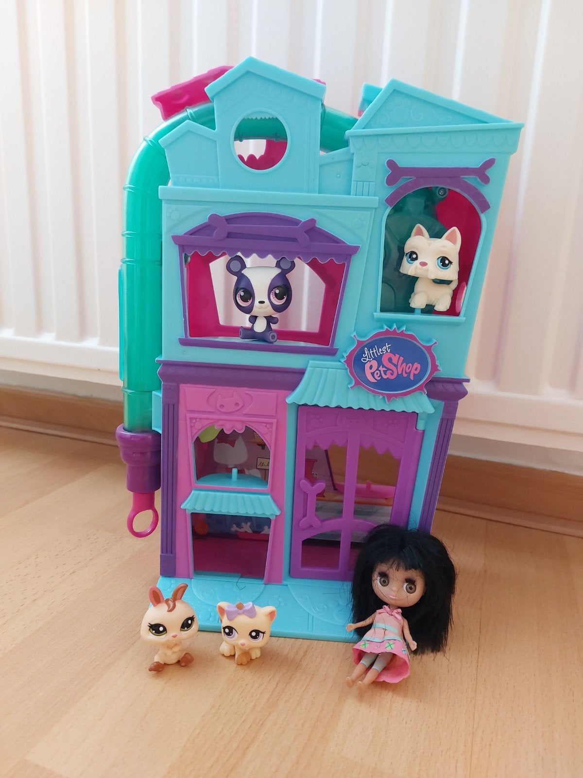 Littlest Pet Shop (LPS) speelset, speelhuis met 4 dieren, Ophalen of Verzenden, Poppenhuis