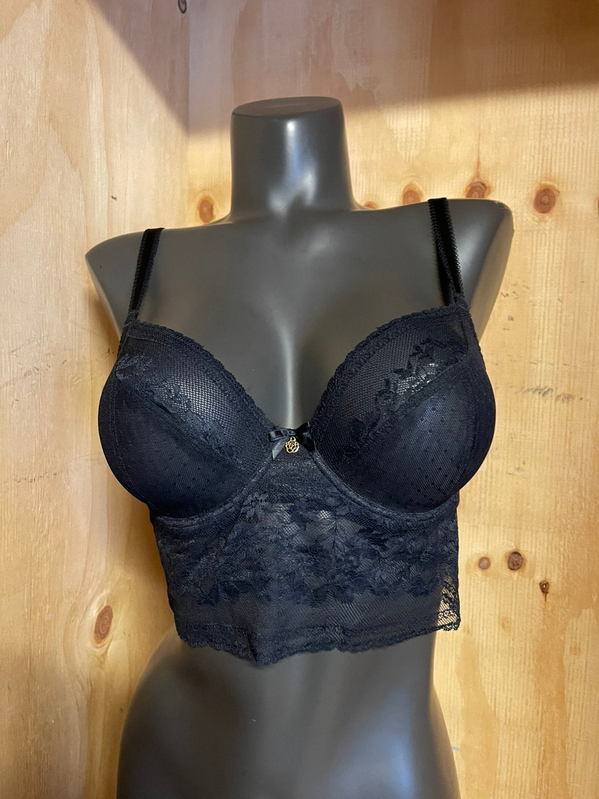 Freya longline bh eu 65f model sydnie, Verzenden, Zwart, BH