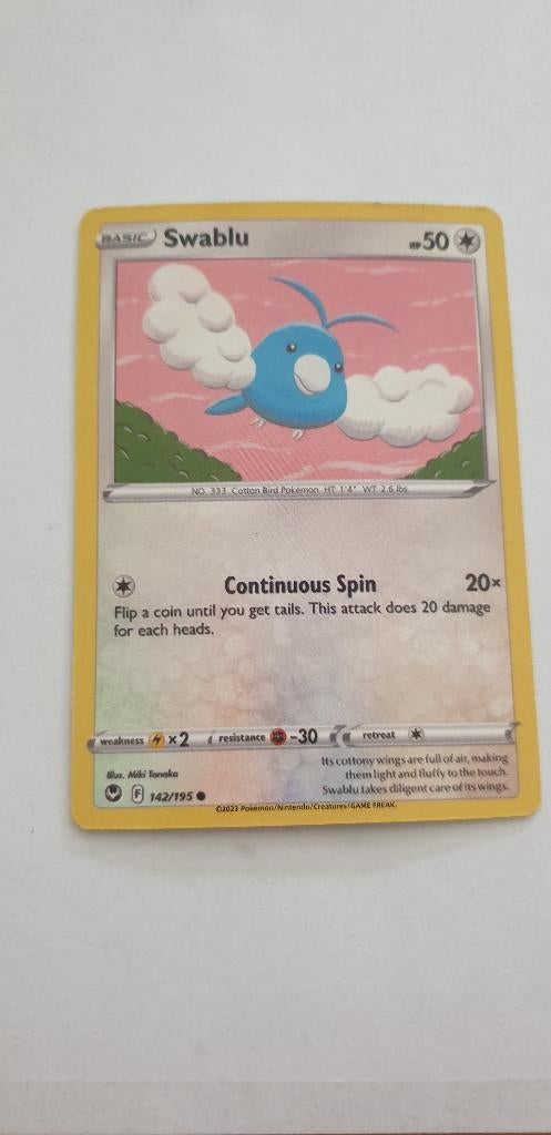 2981 pokemon 142/195 swablu, Verzenden, Nieuw