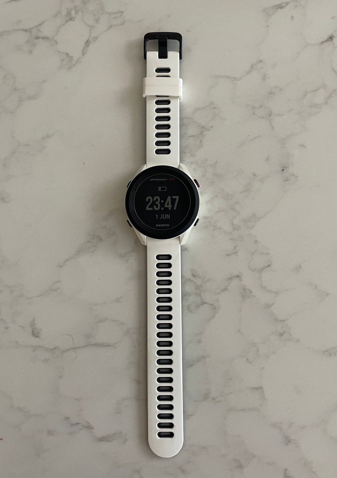 Garmin approach s12 wit incl extra horloge bandje, Sieraden, Tassen en Uiterlijk, Sporthorloges, Ophalen, Afstand, Wit, IOS