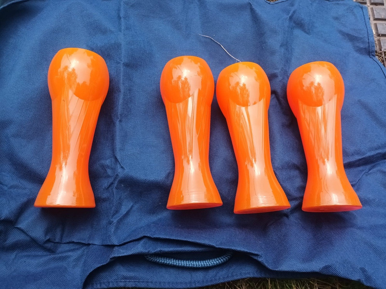 4 Oranje glazen wk bekers/ drinkglas/vaas, Verzamelen, Ophalen of Verzenden, Zo goed als nieuw, Buitenlandse clubs, Overige typen