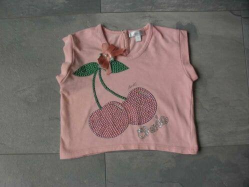 Super lief/leuk t-shirtje van MICROBE maat 62 /68 (qwe, Kinderen en Baby's, Babykleding | Maat 62, Meisje, Ophalen of Verzenden