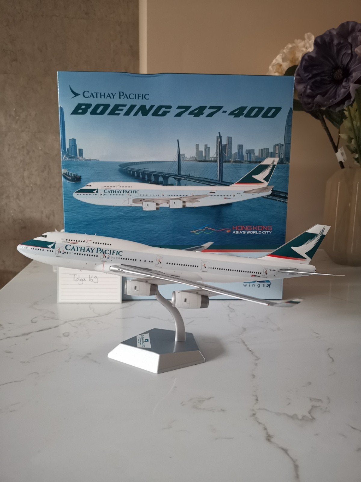 Cathay Pacific B747-400 SQ Wings 1:200 L2123 Reg. B-HUJ, Overige merken, 1:200 of kleiner, Nieuw, Ophalen of Verzenden