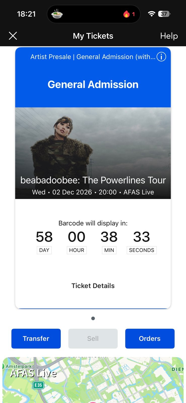 beabadoobee - the powerlines tour, Eén persoon