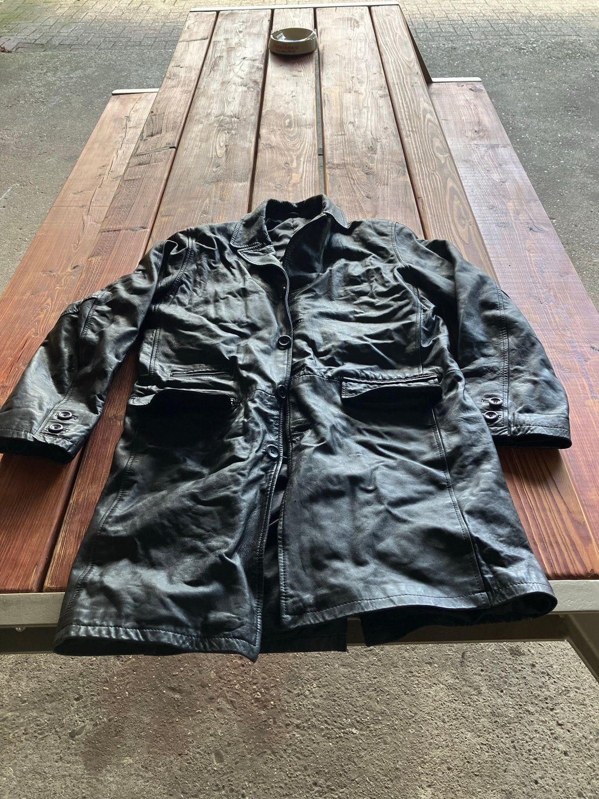 Vintage Hugo Boss Leren Jas / Colbert. XL, Verzenden, Zo goed als nieuw, Maat 56/58 (XL), Zwart