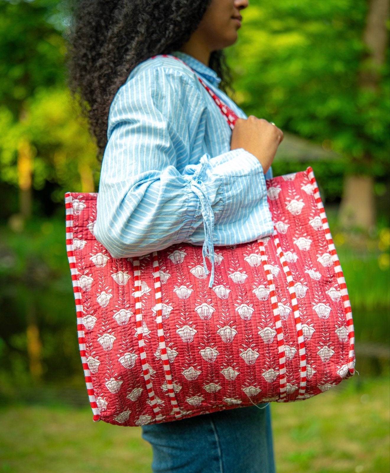 Tote bag / shopper / luiertas 38x40x13 - Eigen ontwerp, Verzenden, Zo goed als nieuw, Rood, Shopper
