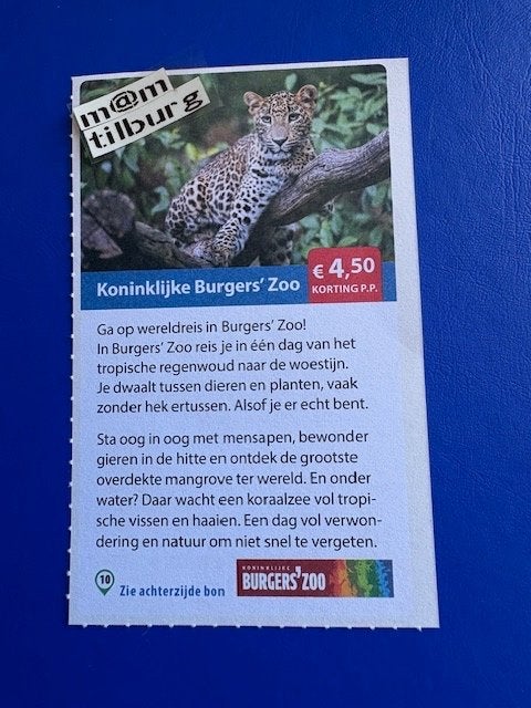 Koninklijke Burgers'Zoo korting €4,50 p.p.tot 1-7-2027, Tickets en Kaartjes, Drie personen of meer, Kortingskaart