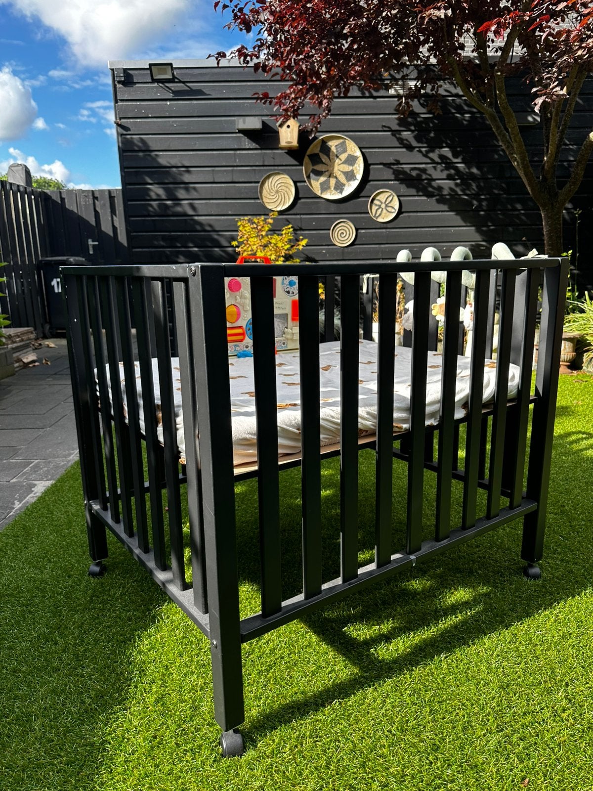 TWF Box Fleur Zonder Lade Mat Zwart Baby Box, Ophalen, Zo goed als nieuw, Lade