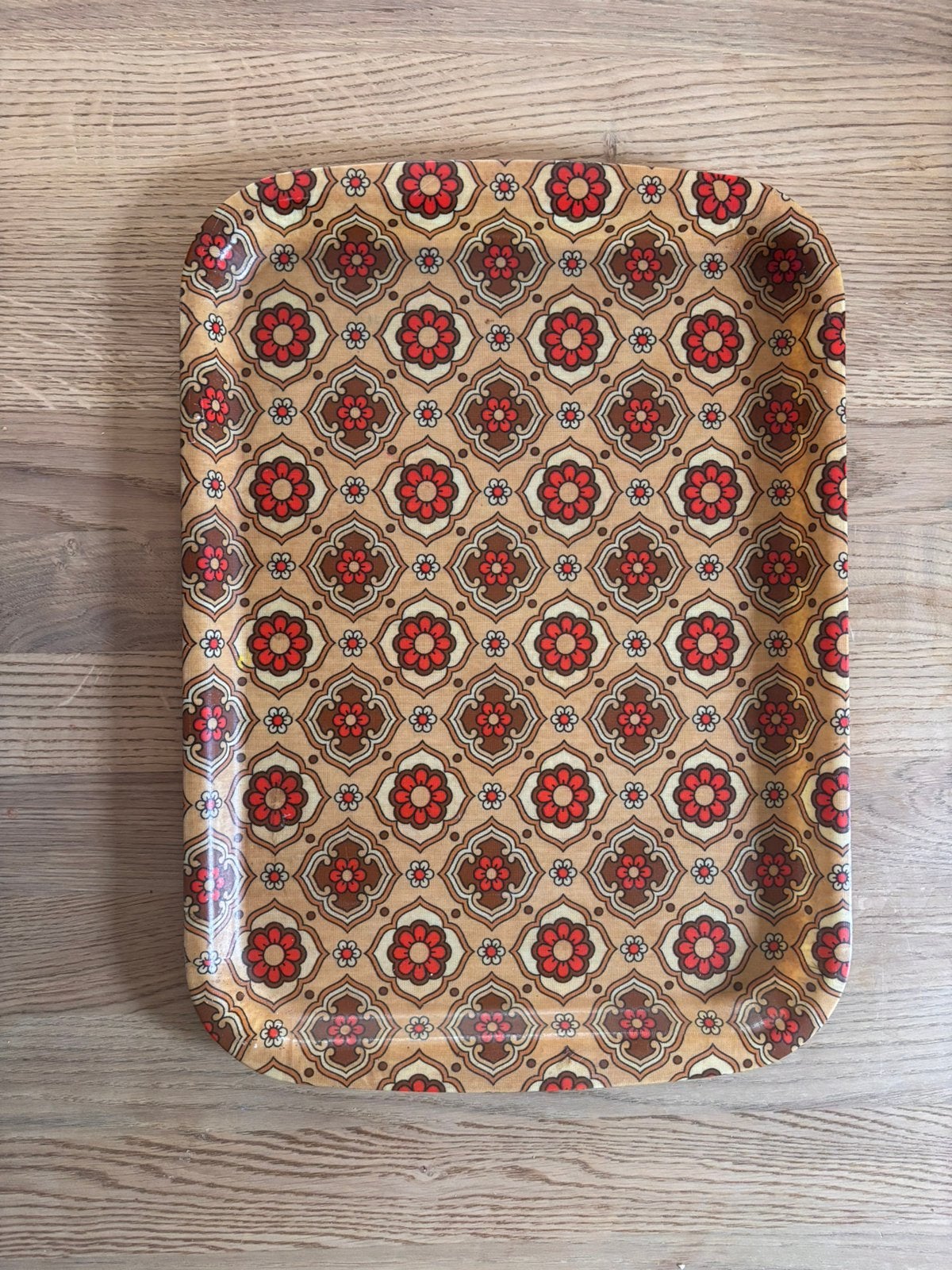 Vintage dienblad, Ophalen of Verzenden, Gebruikt, Rechthoekig, Kunststof
