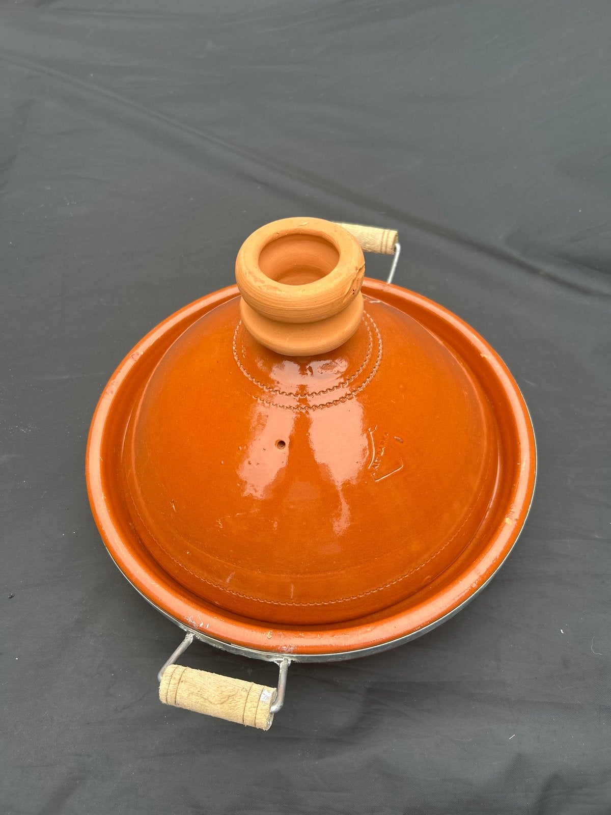 Authentieke Marokkaanse Aït Barka Tajine – Ø 32 cm, Ophalen, Steen/keramiek, Bruin, Overige typen