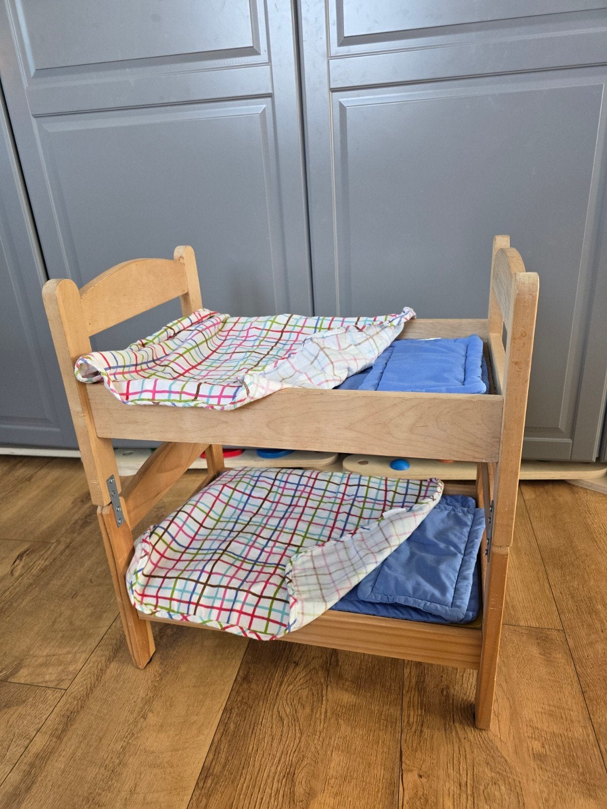 IKEA Poppenbedje (stapelbed) met matras, kussen en deken, Ophalen, Gebruikt, Overige typen