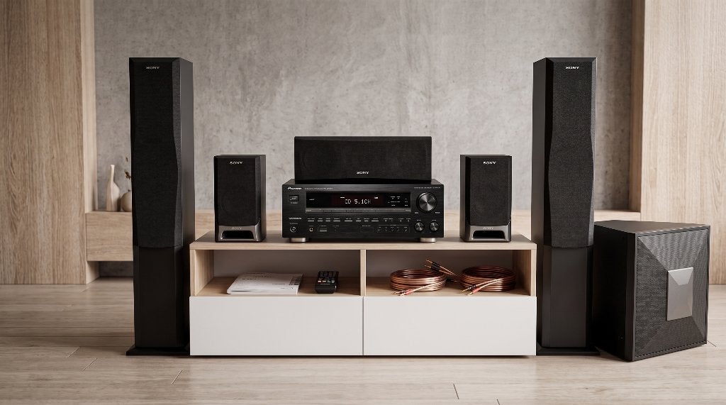Sony 5.1 surroundset + Kenwood KR-V5570 — getest, Ophalen, Gebruikt, 70 watt of meer, 5.1-systeem