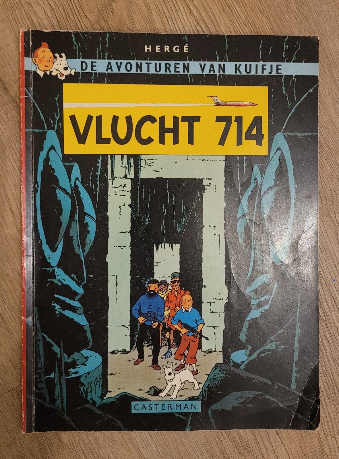 Vintage stripboek - De avonturen van Kuifje - vlucht 714, Boeken, Gelezen, Eén stripboek, Ophalen of Verzenden, Hergé