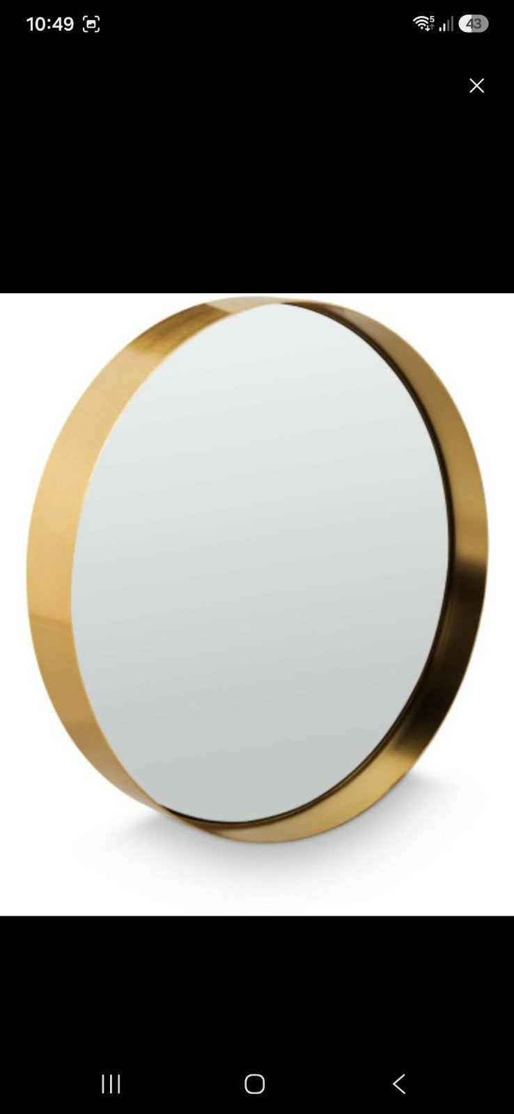 Ronde spiegel goudkleurig, Ø 30cm, nieuw in doos tv wonen, Ophalen of Verzenden