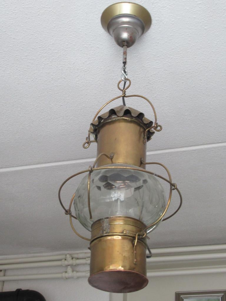 Marine scheepslamp, Verzamelen, Ophalen, Marine, Nederland, Embleem of Badge