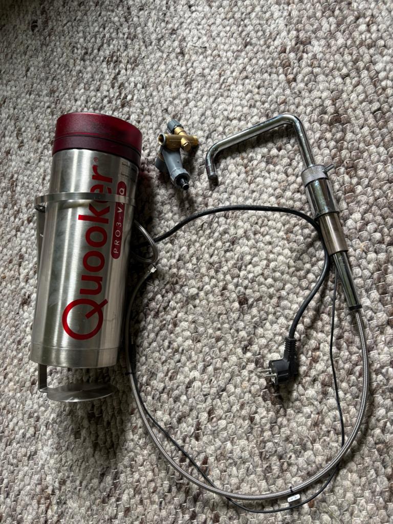 Gebruikte Quooker kraan met 3 liter PRO3-VAQ tank, Ophalen, Zilver, Metaal, Overige merken