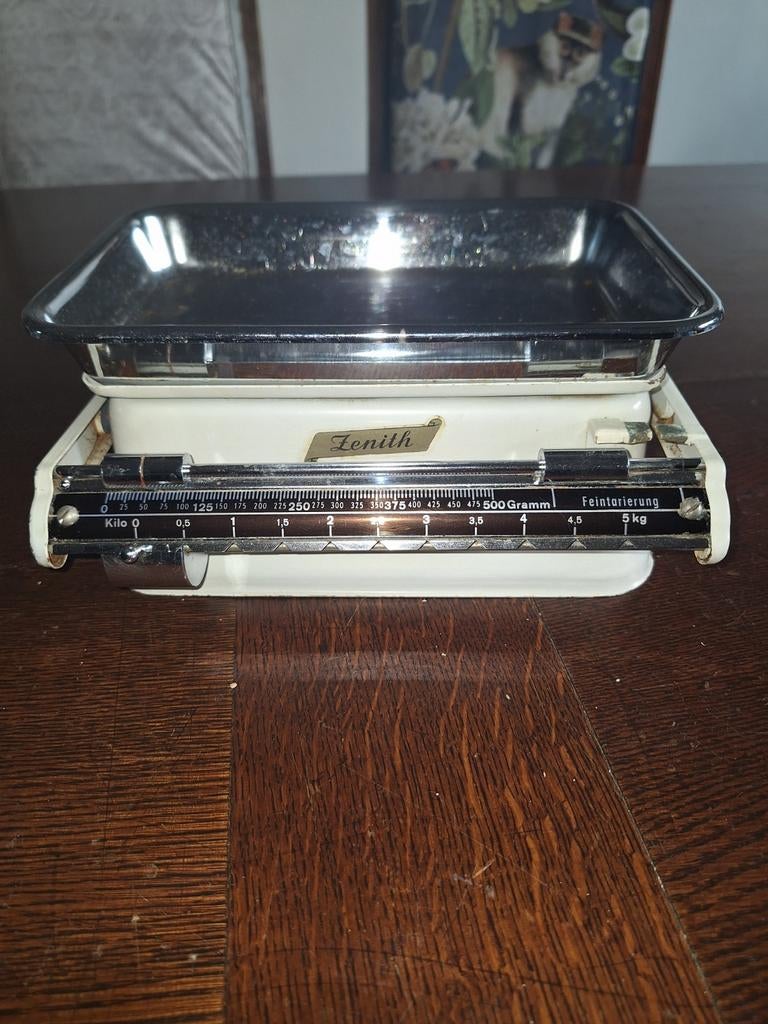 Vintage keuken weegschaal, Keukenweegschaal, 1 tot 500 gram, Ophalen of Verzenden, Gebruikt