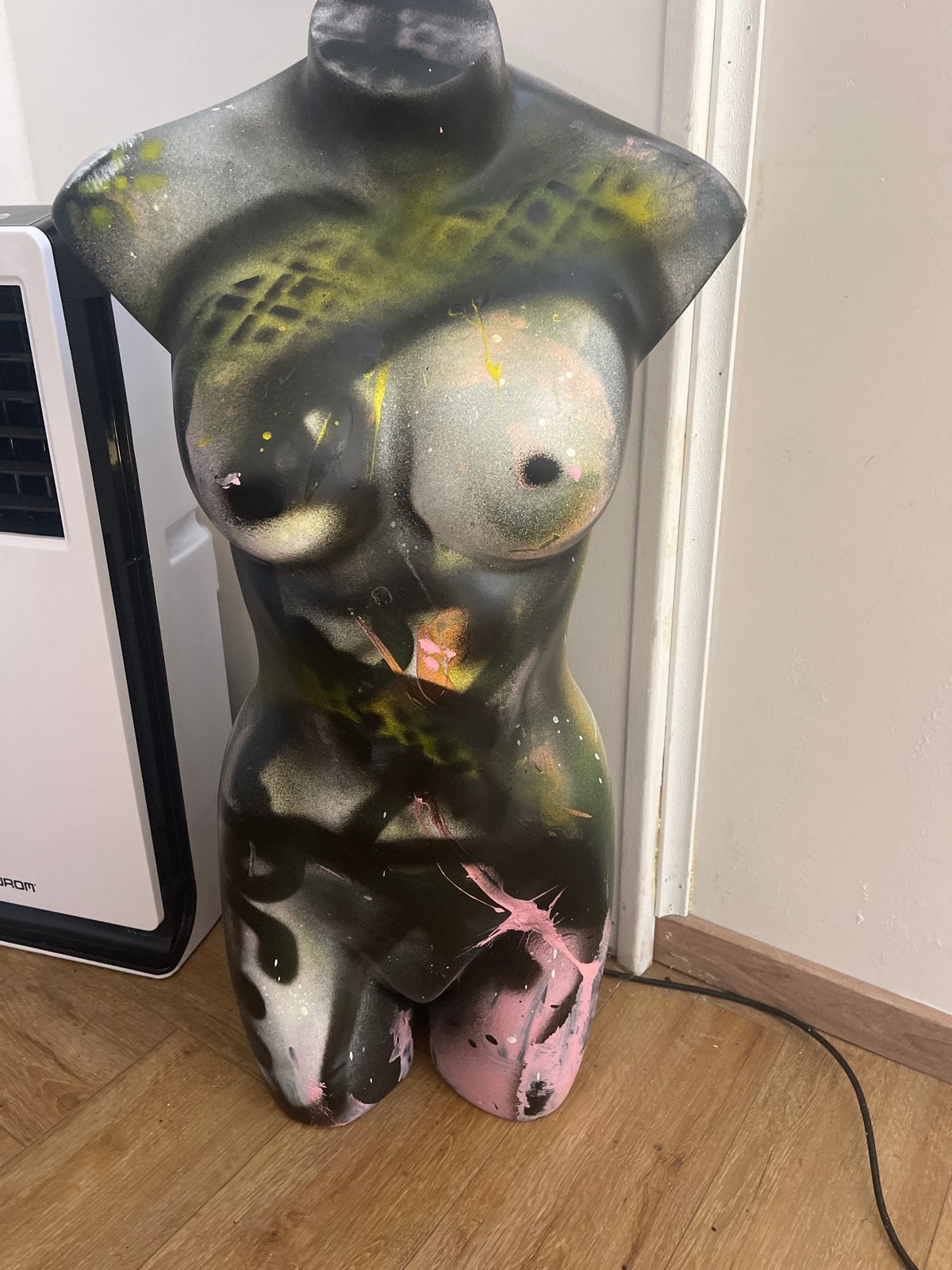 Herman Brood - Unieke Buste Handgeschilderd, Verzenden, Buste, Kunststof, 50 - 100 cm
