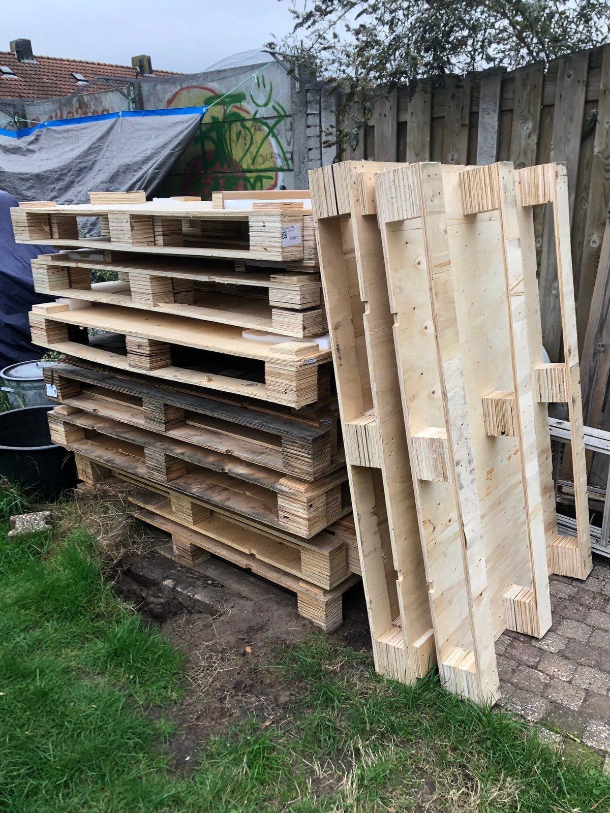 Gratis Pallets met platen, Ophalen, Gebruikt, Minder dan 25 mm, Pallet