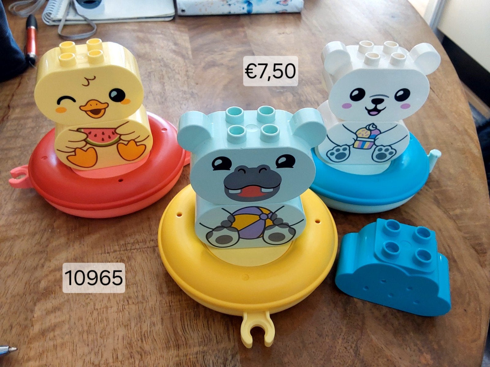 LEGO Duplo Dieren in Bad  - Eend, Nijlpaard, IJsbeer 🦋, Ophalen of Verzenden, Zo goed als nieuw