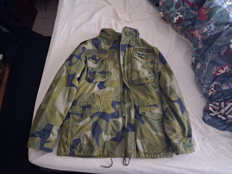 Brandit M65 'Swedish' camouflage jas met voering en capuchon, Maat 52/54 (L), Meerkleurig, Ophalen of Verzenden, Zo goed als nieuw