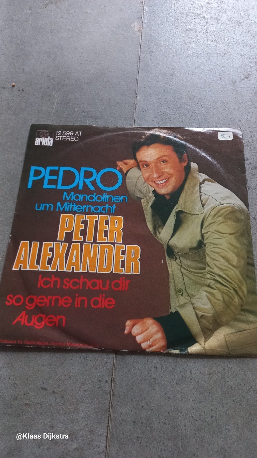 Peter Alexander- Pedro / Ich schau dir so gerne in die Augen, Ophalen of Verzenden, Gebruikt, 7 inch, Schlager