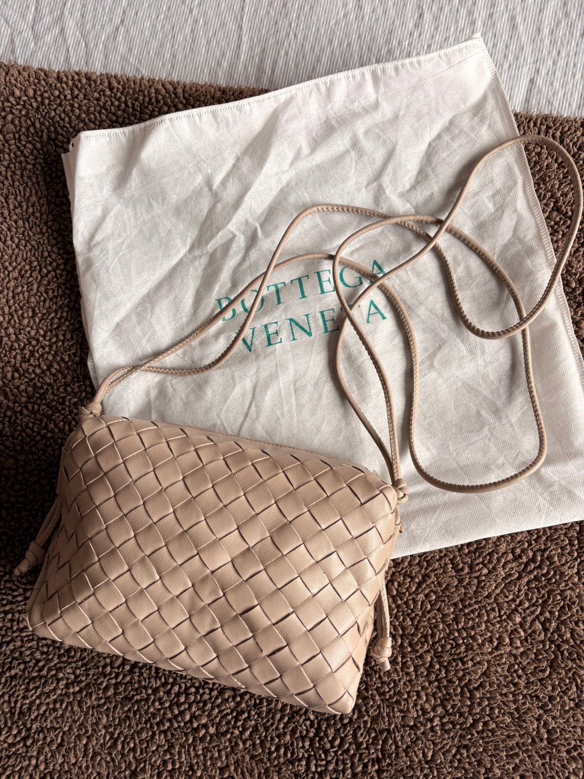 Bottega veneta tas, Ophalen of Verzenden, Nieuw, Beige, Schoudertasje