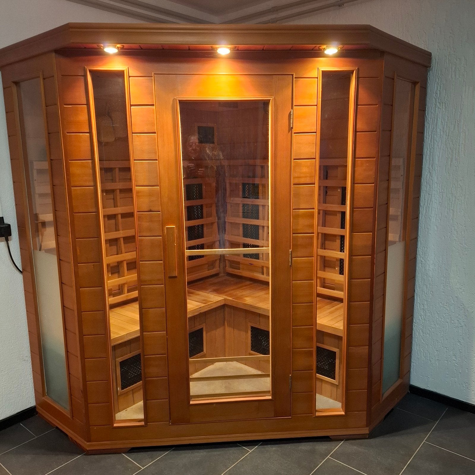 4 persoons  infrarood Sauna, Sport en Fitness, Ophalen, Gebruikt, Infrarood, Complete sauna