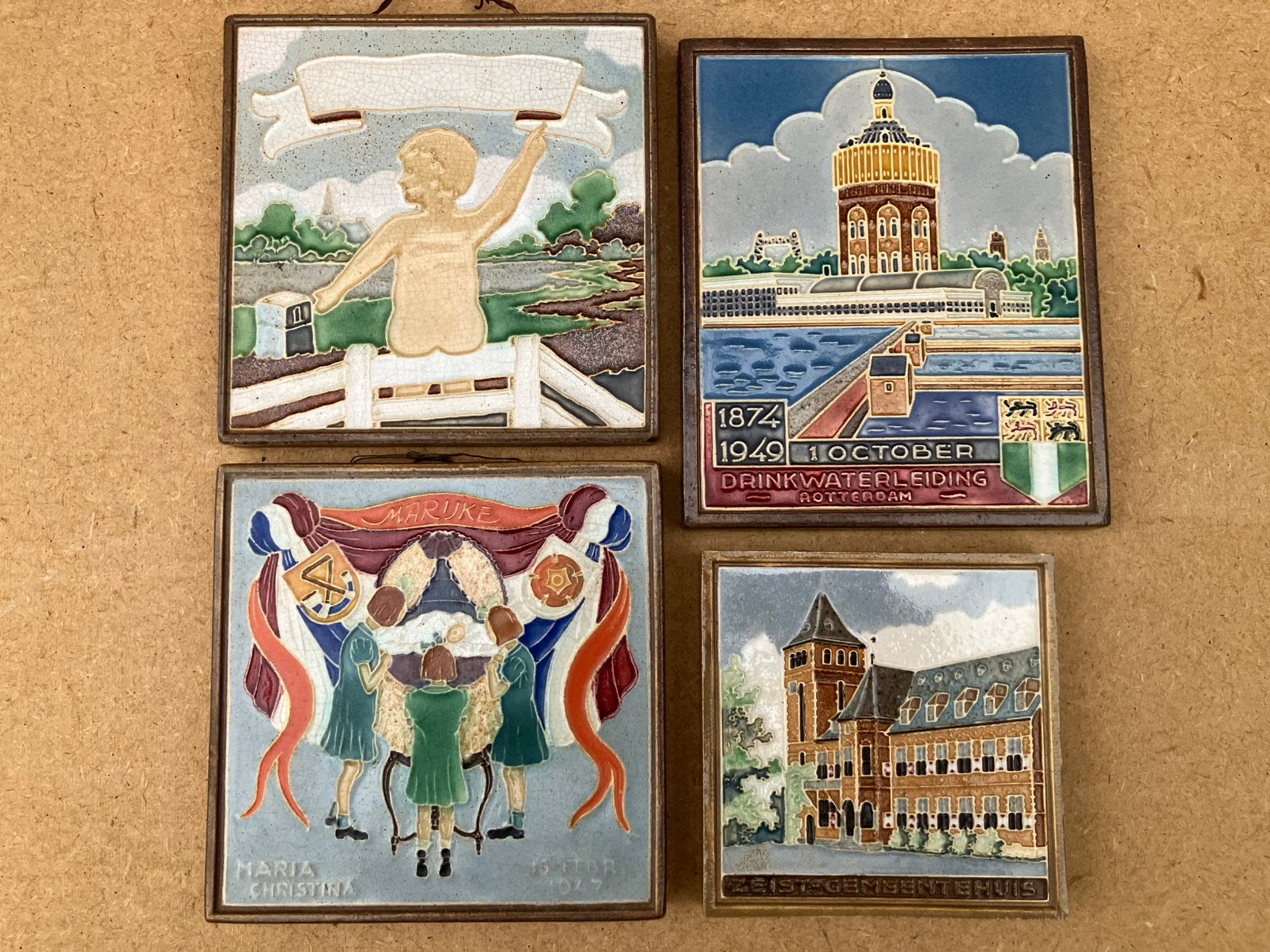 Oude Westraven Utrecht tegel (4X), Antiek en Kunst, Ophalen of Verzenden