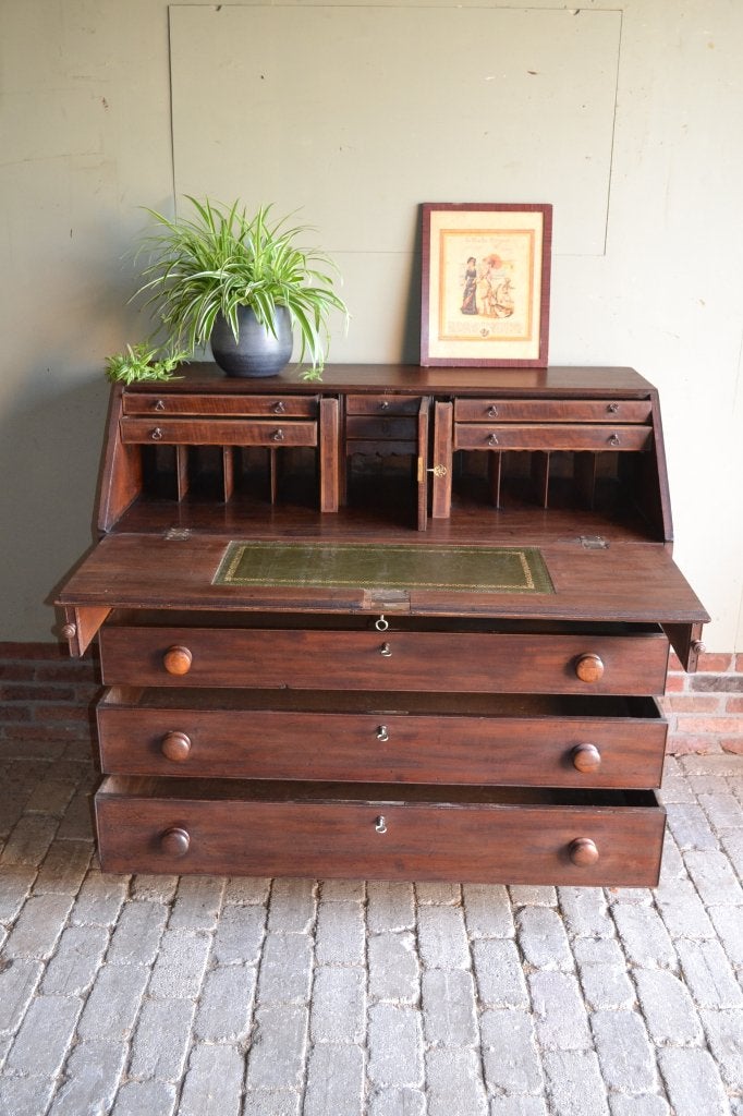 Prachtige antieke mahonie houten secretaire, bureau, buro., Antiek en Kunst, Verzenden