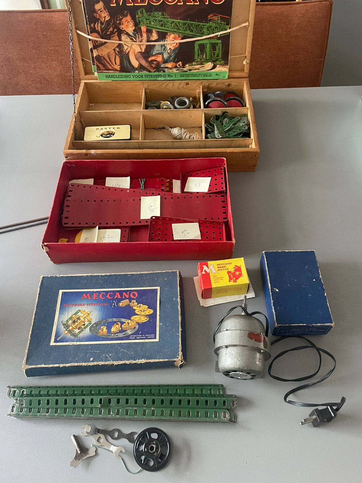 Zeer uitgebreide Meccano jaren 50 verzameling, Ophalen of Verzenden
