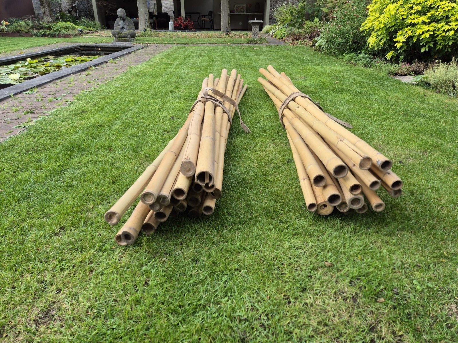 36 Bamboe palen, 200 cm, Ø 40/45 mm, Ophalen, Gebruikt