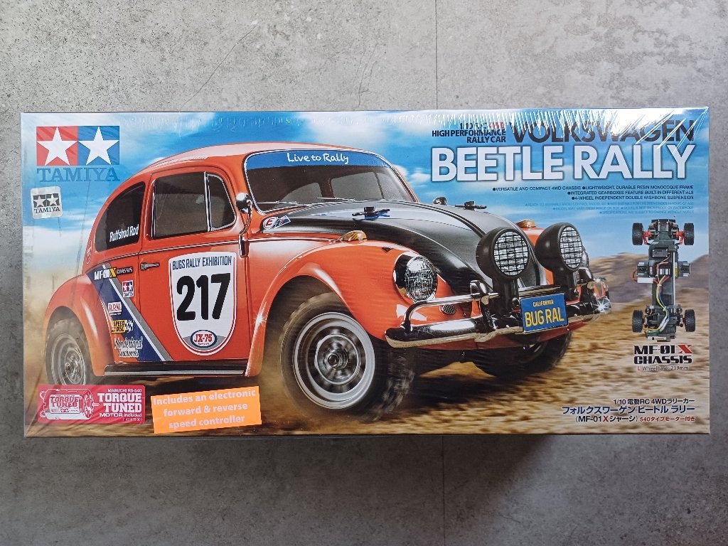 Tamiya 58650 RC Volkswagen Beetle Rally MF-01X Nieuw, Elektro, Nieuw, Ophalen of Verzenden, Schaal 1:10
