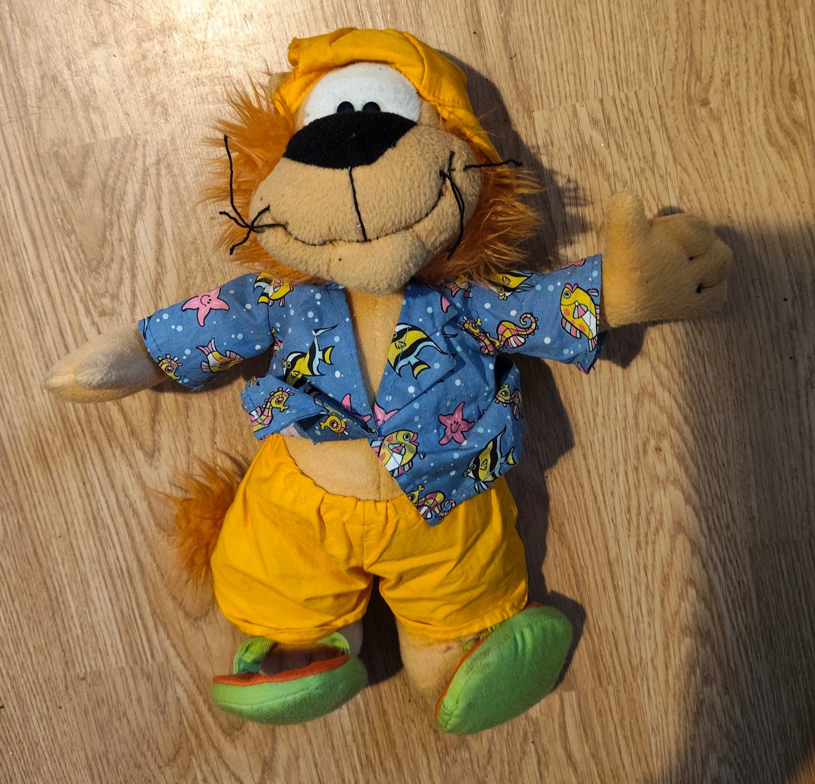 Leuke Leeuwen Knuffel met Hawaii Outfit, Ophalen, Gebruikt, Leeuw, Meerkleurig