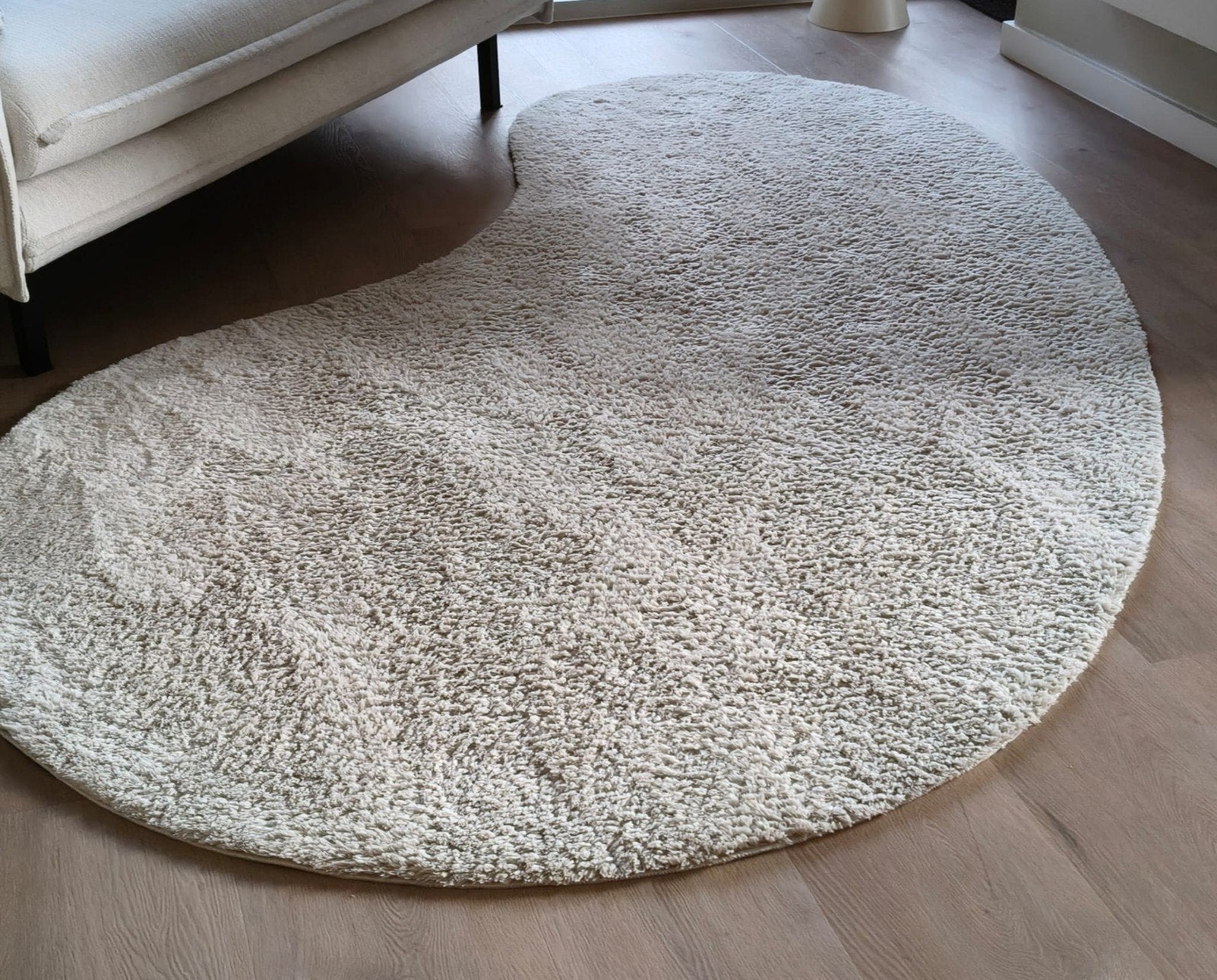 Vloerkleed organisch modern Japandi, Ophalen, Zo goed als nieuw, Rechthoekig, 200 cm of meer