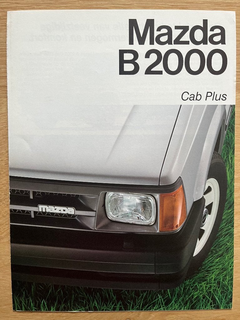 Autofolder/Brochure Mazda B 2000 Cap Plus 1985 12/85, Ophalen of Verzenden, Nieuw, Mazda