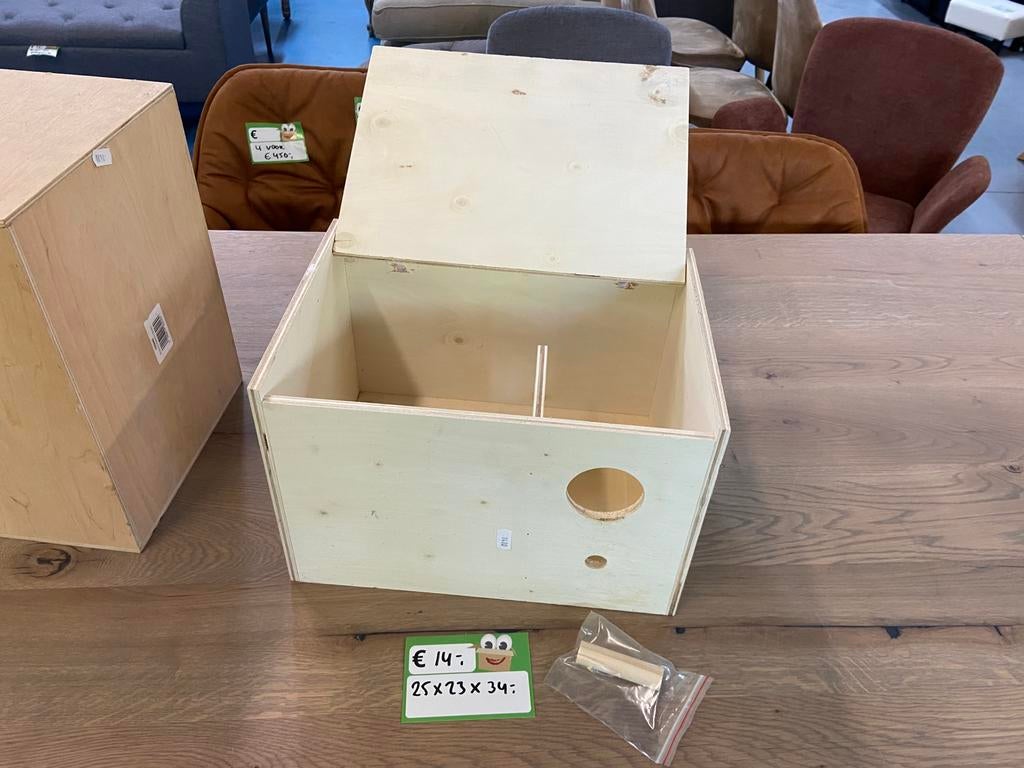 Grote nestkast voor een valkparkiet 34,5x25x23, Ophalen, Nieuw, Nb, Nb