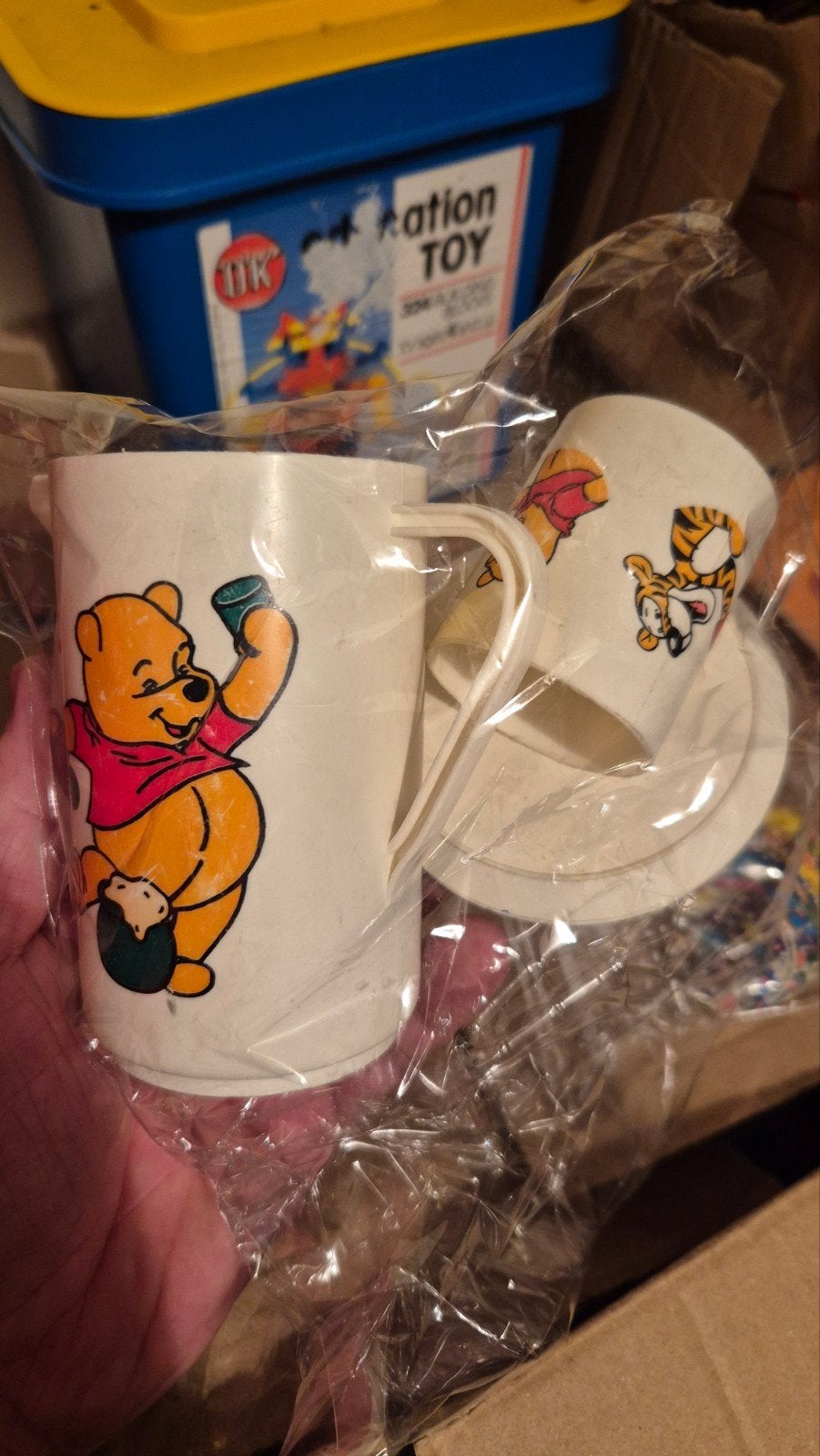 Vintage Winnie de Poeh en Teigetje kinder servies set, Ophalen of Verzenden, Nieuw, Jongen of Meisje