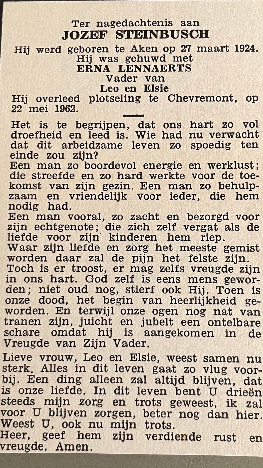 Jozef Steinbusch Aken 1924, Ophalen of Verzenden