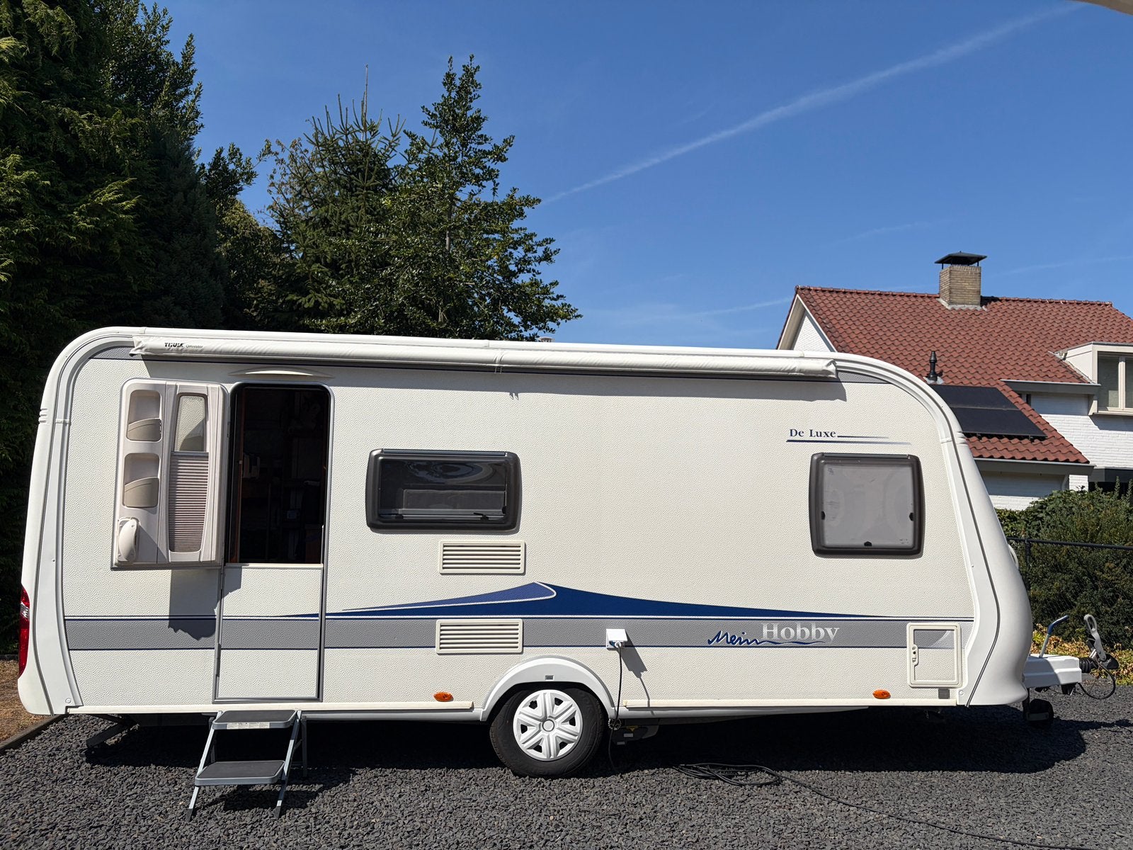 HOBBY caravan 500 KMFE stapelbed dakventilator mover luifel, Treinzit, Particulier, 5 tot 6 meter, Tot en met 6