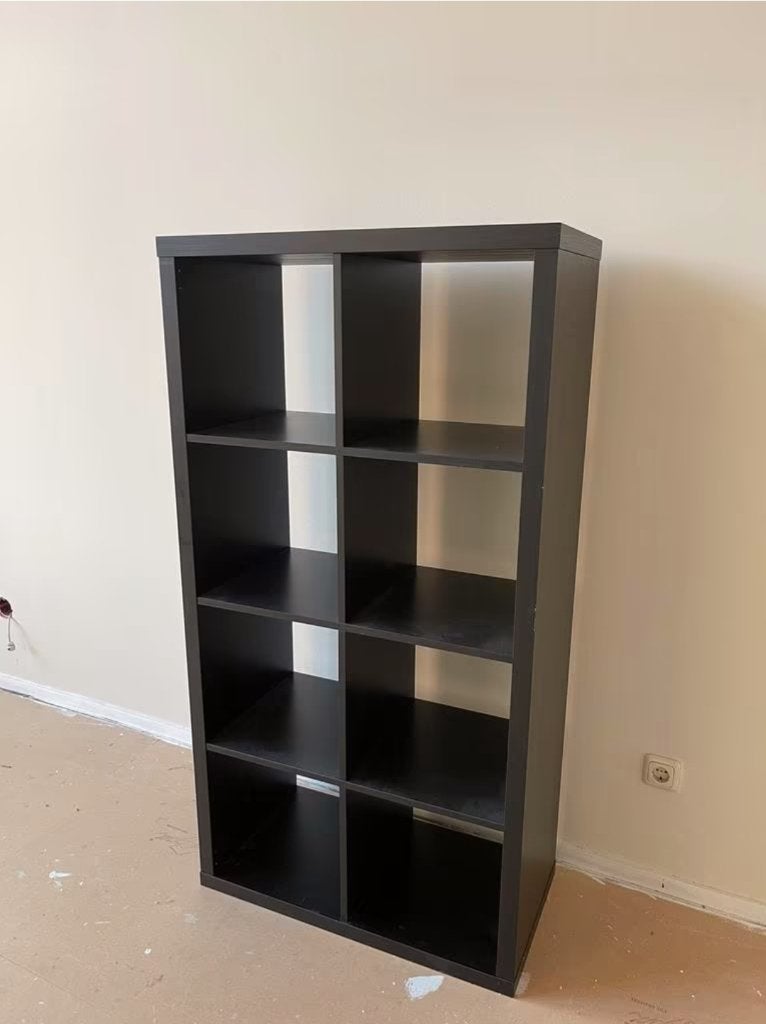 Kallax 8 vaks open kast vakkenkast 4x2 zwart Ikea, Ophalen, 5 laden of meer, 50 tot 100 cm, Zo goed als nieuw