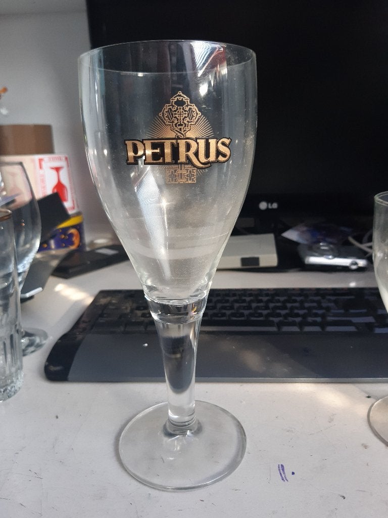 Petrus bierglas (Z194-26), Ophalen of Verzenden, Zo goed als nieuw, Glas of Glazen, Overige merken