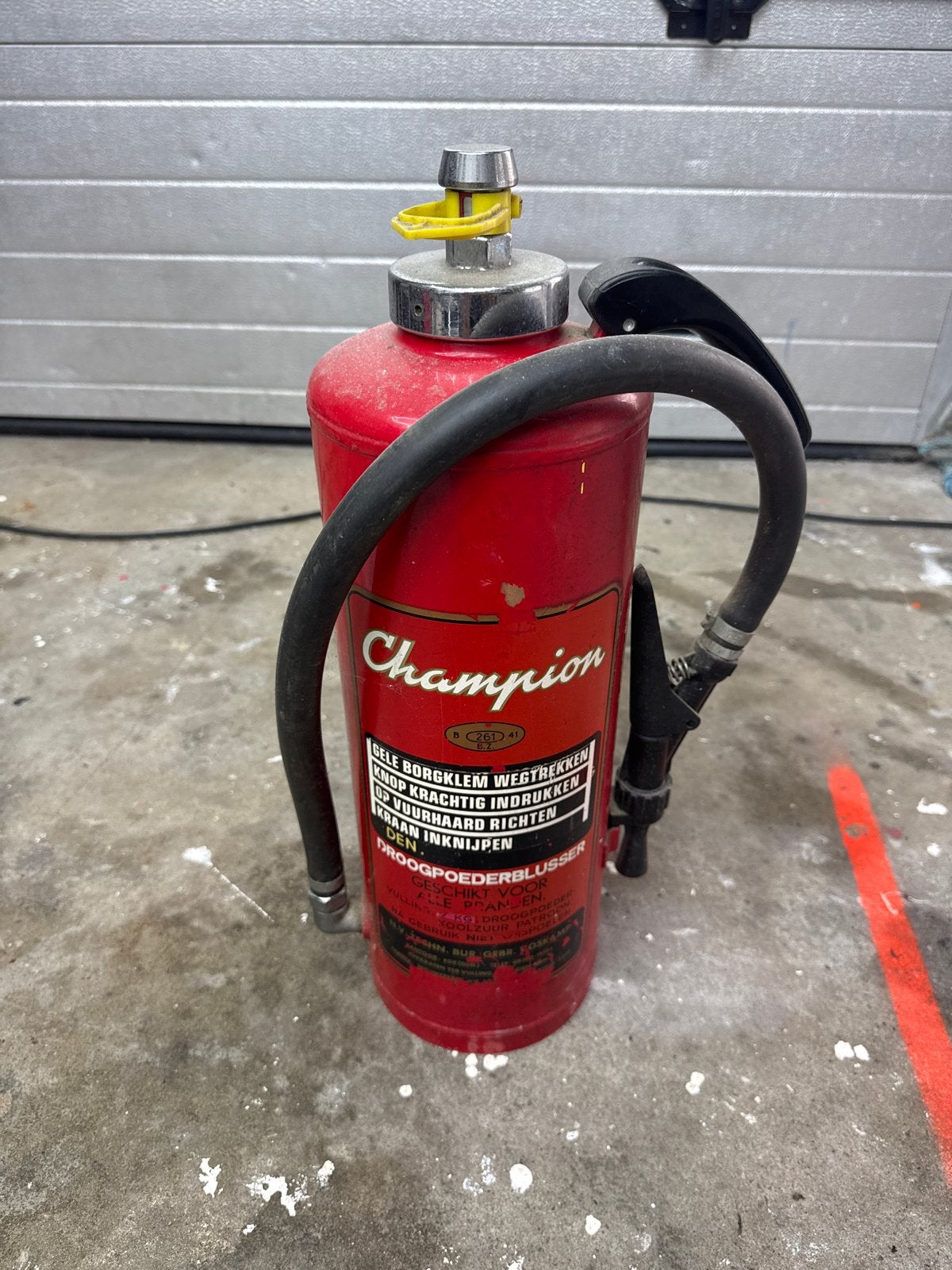 Oude Champion brandblusser - Decoratief item, Ophalen, Gebruikt, Brandblusser