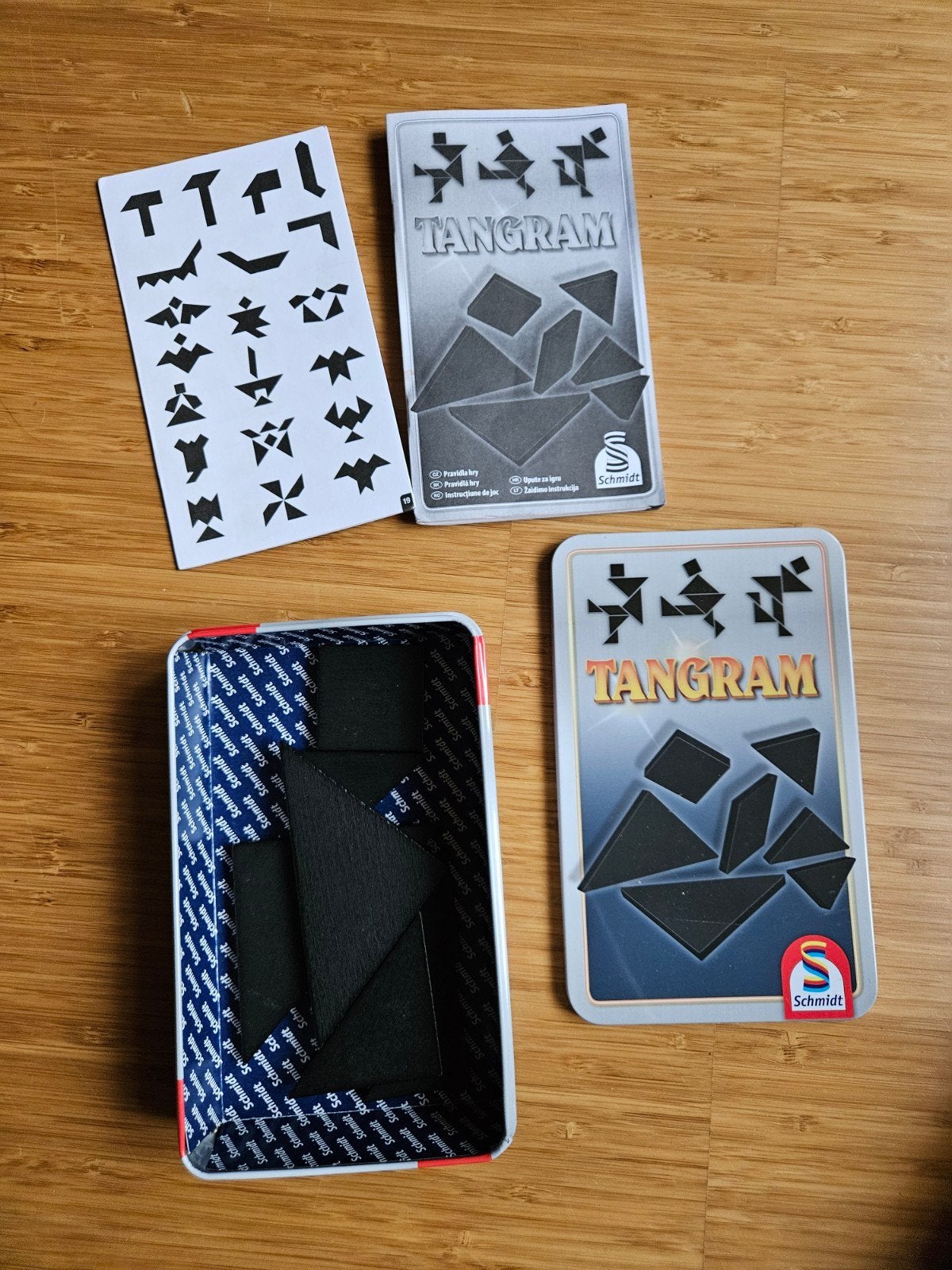 tangram spelletje in blik, Een of twee spelers, Ophalen, Zo goed als nieuw