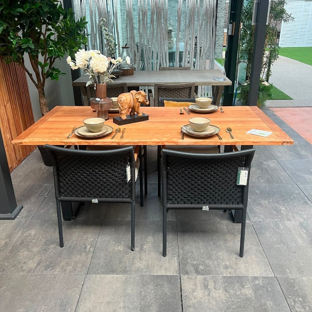 Elle Tuinset | Showroommodel, Tuin en Terras, Ophalen, 4 zitplaatsen, Gebruikt, Teakhout