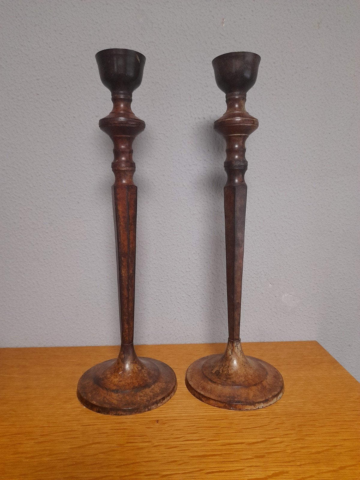 Set 2 mooie kandelaars, Ophalen of Verzenden, Koper of Brons
